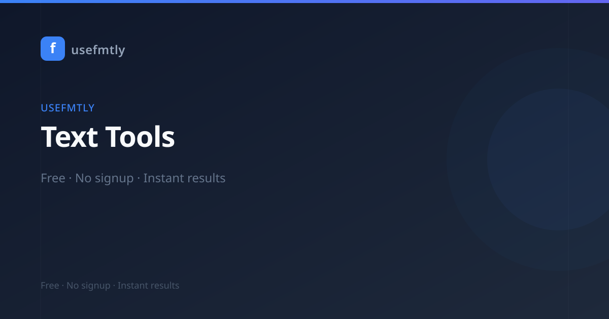 A Text Utility Text Tools β usefmtly | usefmtly